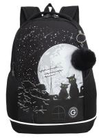 Школьный рюкзак GRIZZLY RG-563-7, чёрный, 28х38х18