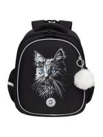 Школьный ранец формованный GRIZZLY RAz-586-15, чёрный, 28х36х20