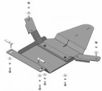 Защита заднего дифференциала Motodor для Ленд Ровер Дискавери Спорт 2015-2019, сталь 3мм, арт:MO.13222