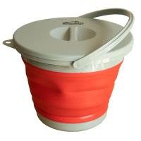 Ведро складное с крышкой Tramp 5 л, 26.5х19.5, оранжевое, артикул:TRC-127-оранжевый