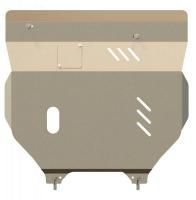 Защита картера и КПП Sheriff на Джип Компас 2006-2010, модель №2, алюминий 5мм, арт:04.0952