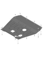 Защита картера и КПП Motodor на Хендай i40 2011-2018, сталь 2мм, арт:MO.70902