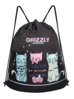 Мешок для обуви GRIZZLY OM-50-111, черный, 38х50х11