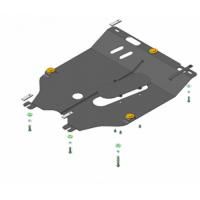 Защита картера и КПП Motodor для Ниссан Микра 2003-2010, сталь 2мм, арт:MO.61402-1
