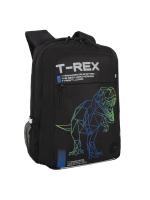 Школьный рюкзак GRIZZLY RB-556-3, черный - синий, 26х39х19