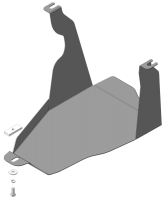 Защита заднего дифференциала Motodor для Киа Селтос 2020-2024, сталь 2мм, арт:MO.01040