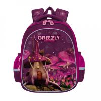 Школьный рюкзак GRIZZLY RAz-086-7 фиолетовый, 28х36х20