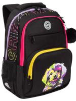 Школьный рюкзак GRIZZLY RG-568-4, черный, 28х39х20