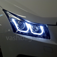 Передние фары Шевроле Круз 2009-2015 модель №-3, комплект:Л+П, бифокальная линза, ДХО, арт:MF-HL-000510 Передние фары Шевроле Круз 2009-2015 модель №-3, комплект:Л+П, бифокальная линза, ДХО, арт:MF-HL-000510