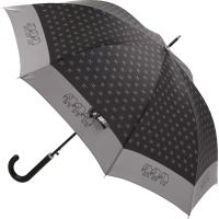 Зонт-трость женский полуавтомат Три Слона, черный, арт:L2288-5