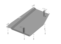 Защита Абсорбера Motodor для Кадиллак XT5 2016-2024, сталь 2мм, арт:MO.03503