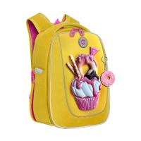 Школьный рюкзак GRIZZLY RAf-392-1 желтый, 29х36х18