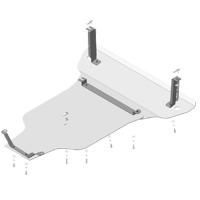 Защита картера, КПП и РК Motodor для Ауди А5 2016-2024, алюминий 5мм, арт:MO.30112-2