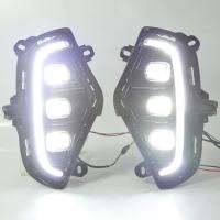 Дневные ходовые огни Тойота Рав 4 2020-2022 V3 type, комплект: Л+П, поворотник, светодиодные, арт:MF-DRL-000331