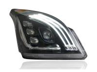 Передние фары Тойота Прадо 120 2002-2008 модель №3, комплект:Л+П, би LED линза, ДХО, арт:MF-HL-000646