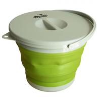 Ведро складное с крышкой Tramp 5 л, 26.5х19.5, оливковое, артикул:TRC-127-оливковый