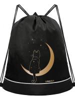 Мешок для обуви GRIZZLY OM-50-121, черный, 38х50х11