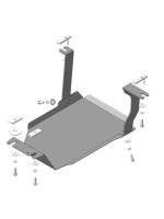 Защита заднего дифференциала Motodor, сталь 2мм, арт:MO.01041