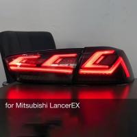 Задние фонари Мицубиси Лансер 2007-2017, комплект:Л+П, темные, динамичный поворотник, арт:MF-TL-000392