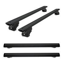 Багажник на крышу ED с замком черные крыловидные дуги на 1,1м Лада Веста СВ универсал с интегрированными рейлингами 2017-2024, арт:ED-1604