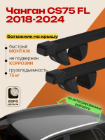 Багажник на крышу ЕвроДеталь Compact для Чанган CS75 FL 2018-2024, прямоугольные дуги 1.35м, арт:ET.1629