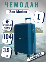 Чемодан большой L'Case San Marino (L) синий, 74х47.5х29.5, арт:Ch1347