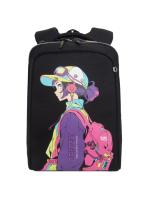 Школьный рюкзак GRIZZLY RG-566-7, черный, 26х39х17