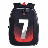 Школьный рюкзак GRIZZLY RAf-293-5 черный-красный, 29х36х18