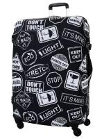 Чехол для большого чемодана Eberhart Warning Mix Suitcase (L), арт:EBH503-L