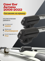 Багажник на крышу ЕвроДеталь Smart S, аэро дуги на Санг Енг Актион 2005-2022, арт:ET.0249