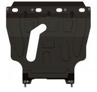 Защита картера и КПП с пламягасителем Sheriff для Шевроле Ланос 2007-2009, модель №1, сталь 2мм, арт:04.1237