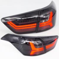 Задние фонари Хендай Крета 2016-2020 модель №5, комплект: Л+П, в стиле Ауди, тонированные, арт:MF-TL-000526