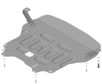 Защита картера и КПП Motodor на Хендай Элантра 2021-2023, сталь 2мм, арт:MO.70915