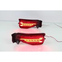 Светодиодные вставки в задний бампер катафоты Тойота Фортунер 2017-2020 модель №1, комплект: Л+П, светодиодные, габариты+стоп+поворотник, арт:MF-TL-000467