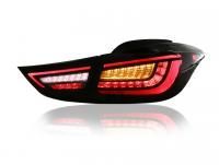 Задние фонари Хендай Элантра 2011-2016 модель №10, комплект:Л+П,тонированные, светодиодные, динамичный поворотник, арт:MF-TL-000460