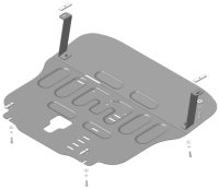 Защита картера и КПП Motodor для Хендай Палисад 2020-2024, сталь 2мм, арт:MO.70916 Защита картера и КПП Motodor для Хендай Палисад 2020-2024, сталь 2мм, арт:MO.70916