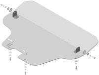 Защита картера Motodor для Субару Форестер 2019-2024, алюминий 5мм, арт:MO.32234