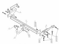Фаркоп AvtoS на Ниссан Мурано Z52 2016-, арт:NS 33