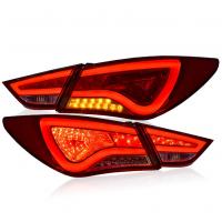 Задние фонари Хендай Соната 2009 -2014 модель №3, комплект:Л+П, светодиодные, в стиле Мерседес, арт:MF-TL-000501