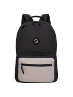 Рюкзак GRIZZLY RQL-318-1 черный-бежевый, 28х41х18