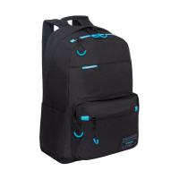 Рюкзак GRIZZLY RQL-218-1 черный-небесный, 28х41х18