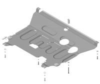 Защита картера и КПП Motodor для Киа Рио Х-Лайн 2017-2020, сталь 2мм, арт:MO.70912-4