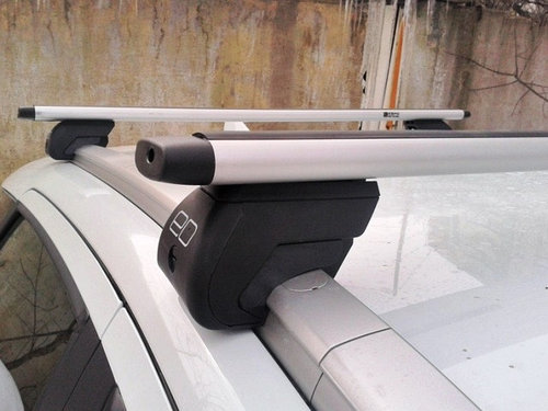 Багажник на крышу ED аэро дуги 1,1м на Лада Веста СВ Кросс универсал с интегрированными рейлингами 2017-2026, арт:ED-1946