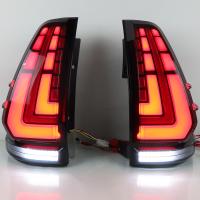 Задние фонари Тойота Ленд Крузер Прадо 120 2003-2009 V1 type, комплект:Л+П, дымчатые, светодиодные, бегущий поворотник, арт:MF-TL-000600