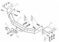 Фаркоп AvtoS на Тойота Фортунер II 2018-, арт:TY 46