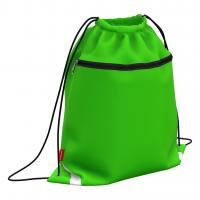 Мешок для обуви с карманом на молнии ErichKrause Neon Green 50x41 см зеленый, арт:ERK.49114