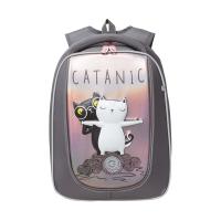 Школьный рюкзак GRIZZLY RAf-392-6 серый, 29х36х18