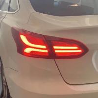 Задние фонари Форд Фокус 3 седан 2016-2019 модель №1, комплект:Л+П, красные, бегущий поворотник, арт:MF-TL-000486