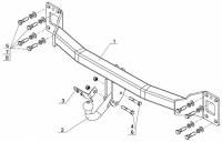 Фаркоп AvtoS на Фольксваген Туарег 2002-2018, арт:AU 05