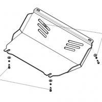 Защита радиатора Motodor для Мицубиси Л200 2015-н.в., алюминий 5мм, арт:MO.31327